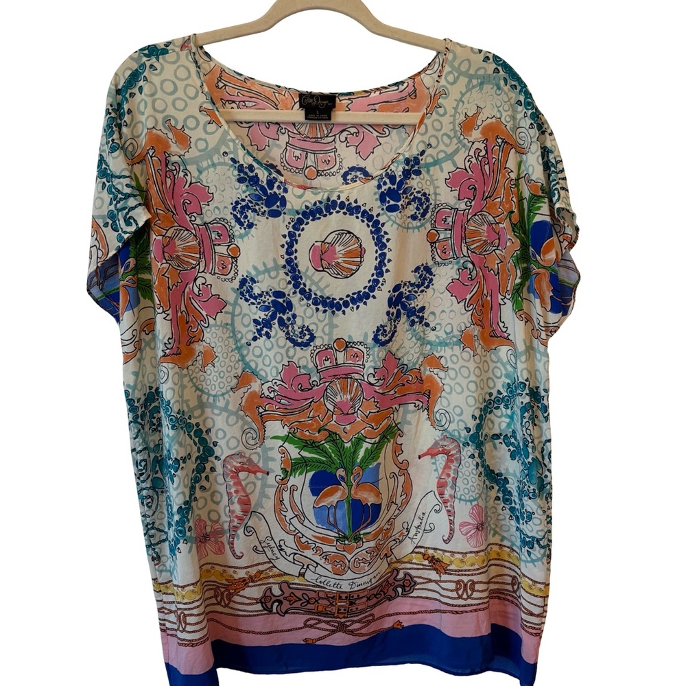 Anthropologie by Collette‎ Dinnigan Silk Lightweight Blouse Size Large Pre-Loved